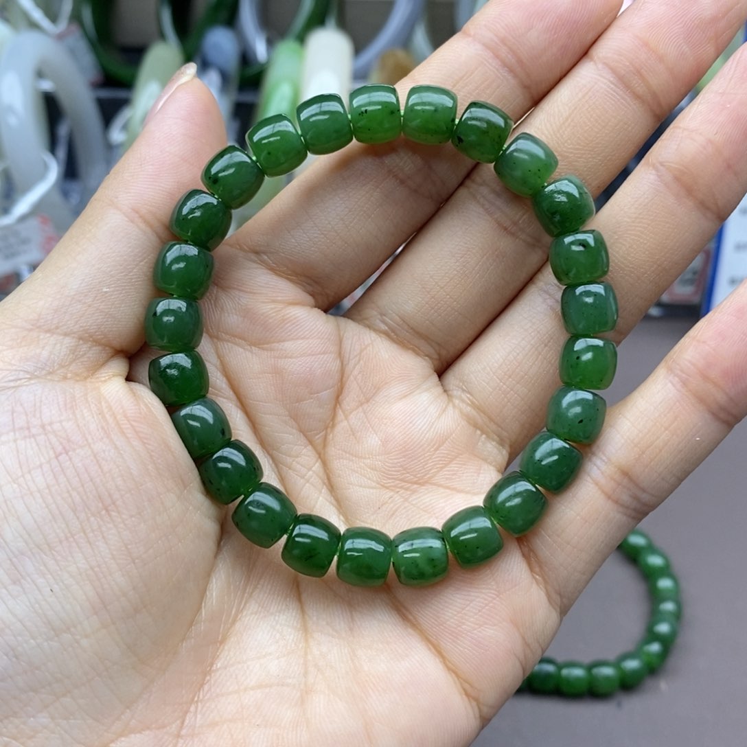 和田玉手串未镶嵌一**安卡8