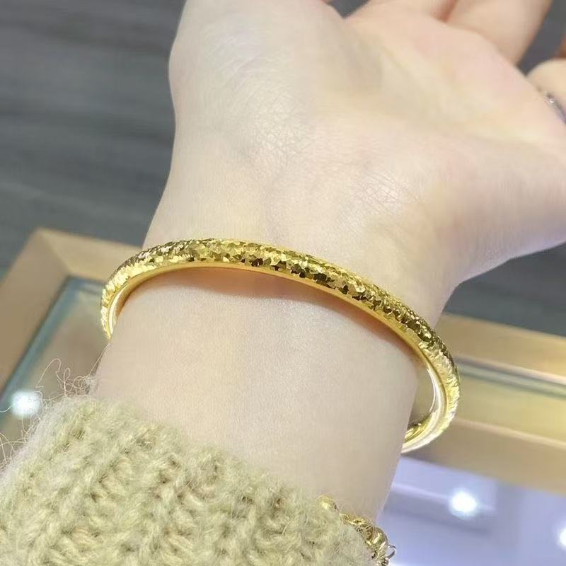 铜合金手镯 J35-5n碎冰单环手镯圈口62mm-[HZ]J110435