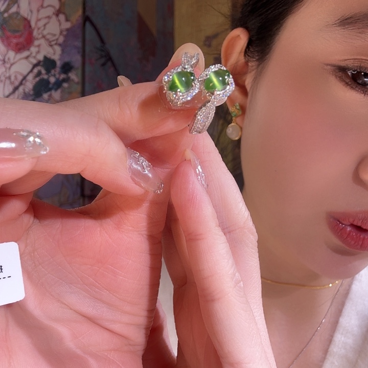 和田玉银S925镶嵌戒指