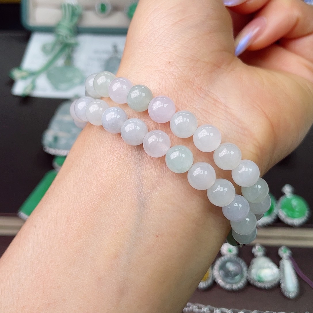 翡翠未镶嵌套链卡7.4