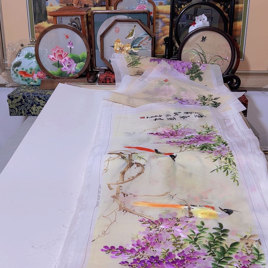 刺绣迷**风纯手工刺绣画