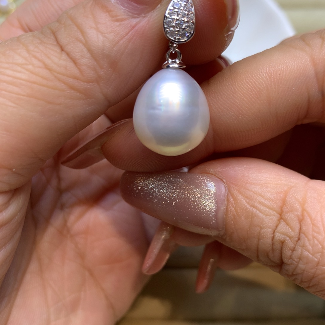 颈饰银S925镶嵌海水珍珠