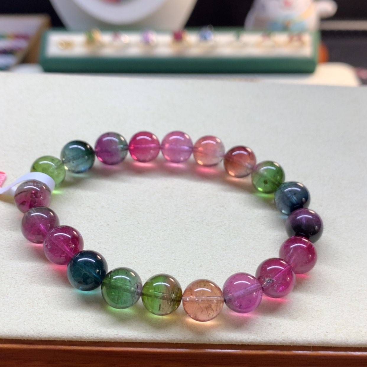 【闪购商品】碧玺手串未镶嵌西瓜9.6mm