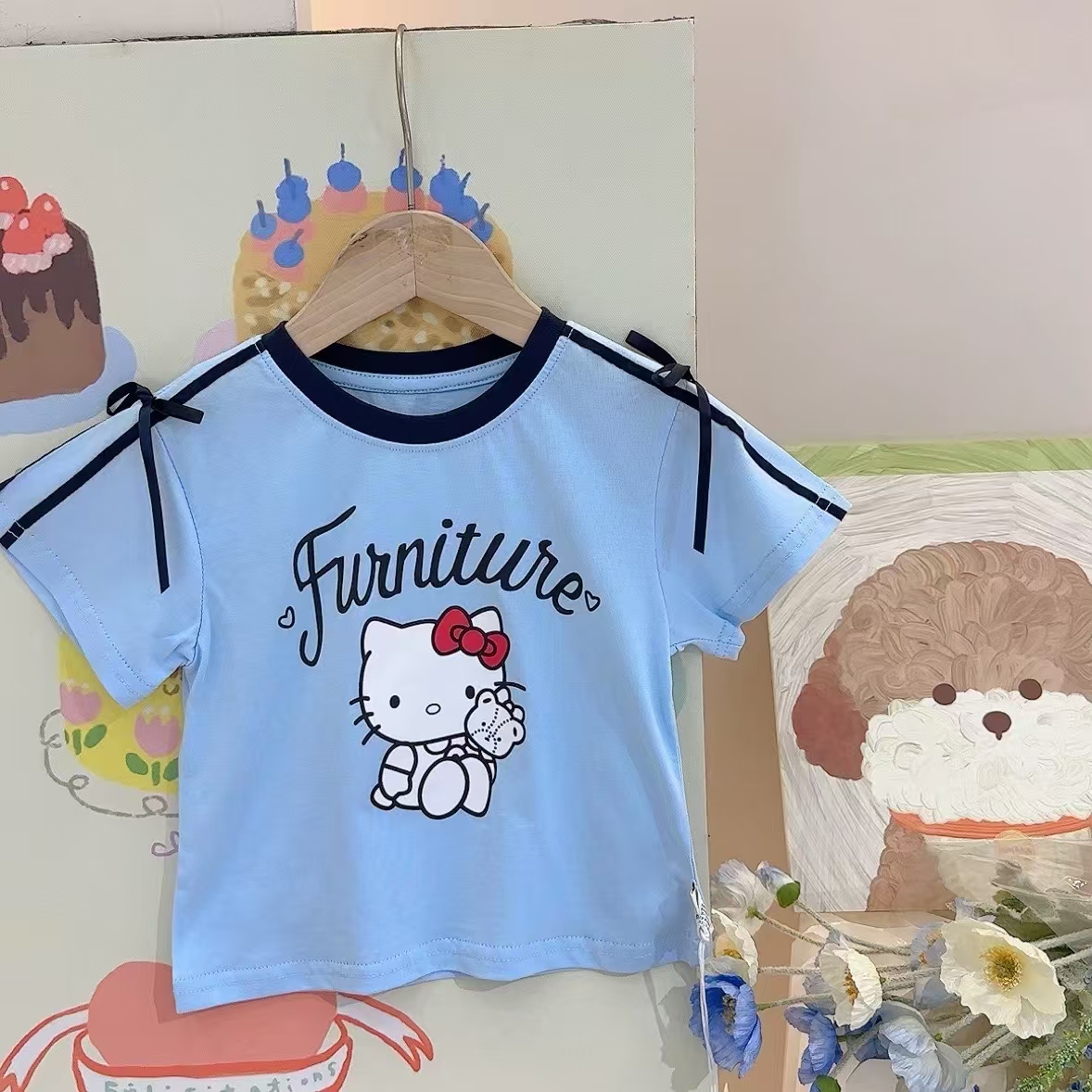 【线下品牌童装撤柜】女童夏季韩版棉质卡通印花短袖T恤 251722