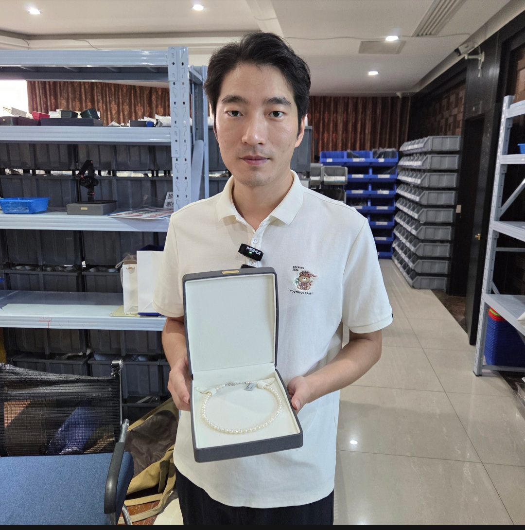 【珍珠购】大米珠 珍珠项链5-6mm 时尚百搭 多样性发一 个