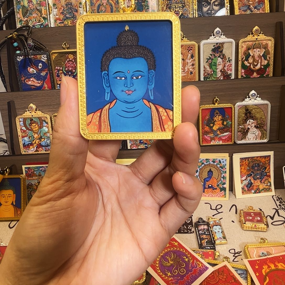 吊坠药师佛自戴送人4×5