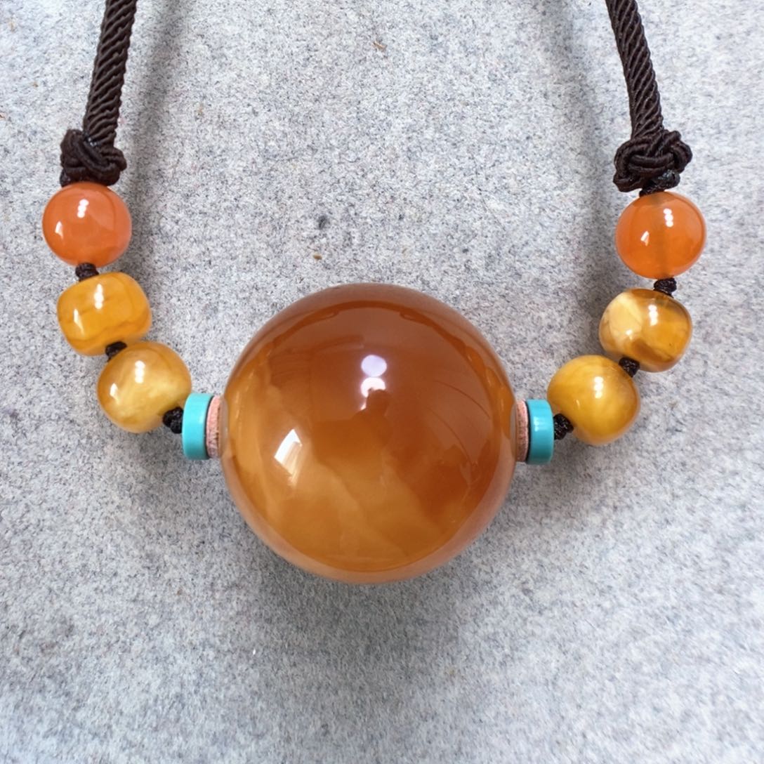 蜜蜡颈饰未镶嵌蜜蜡