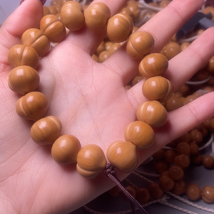 阿***）猴头核桃手串17尺寸镜面柯基屁桃手持全品无暇