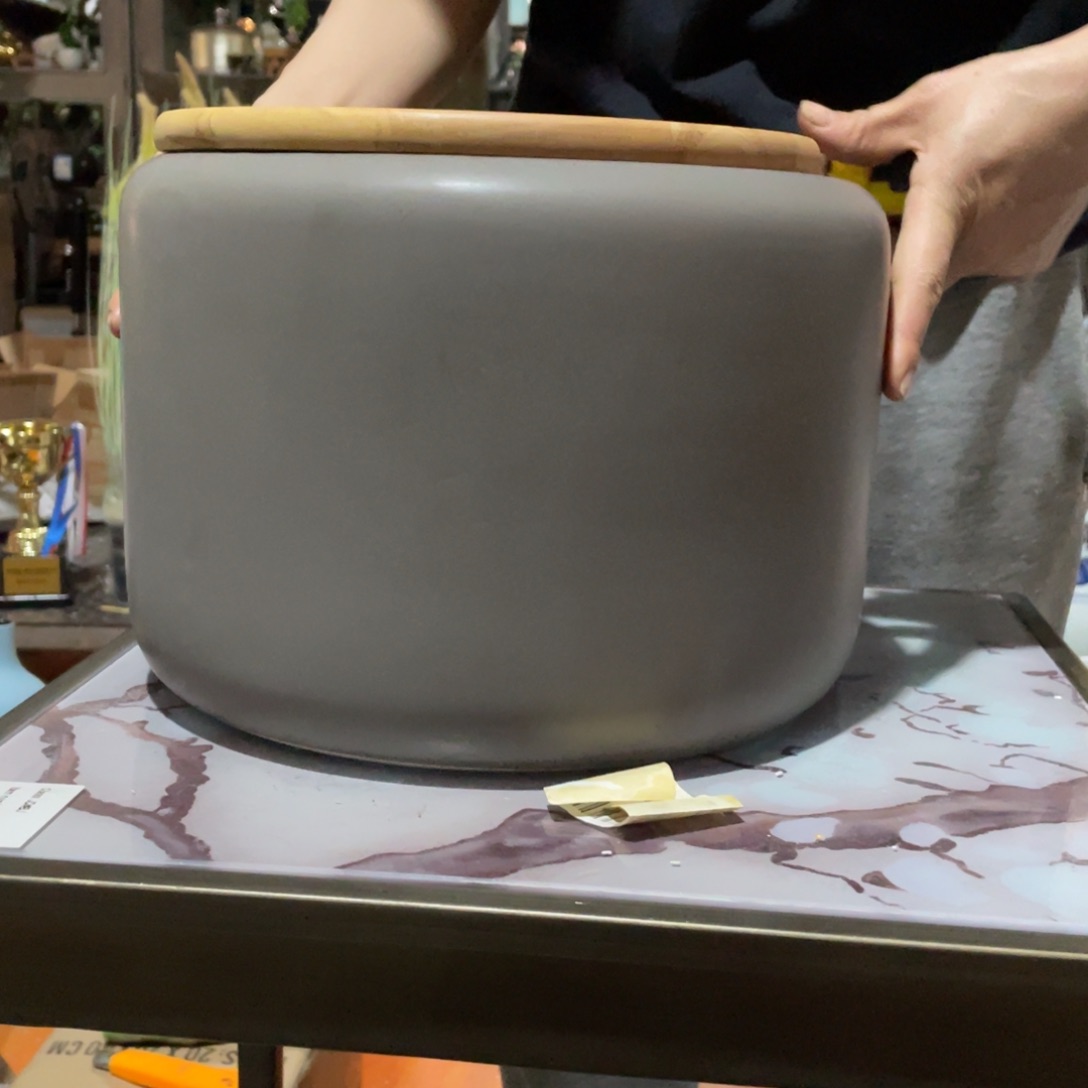 陶瓷花瓶，仿真绿植。