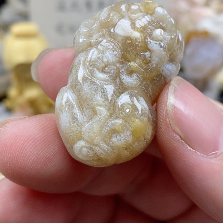 颈饰未镶嵌硅化珊瑚（珊瑚玉）