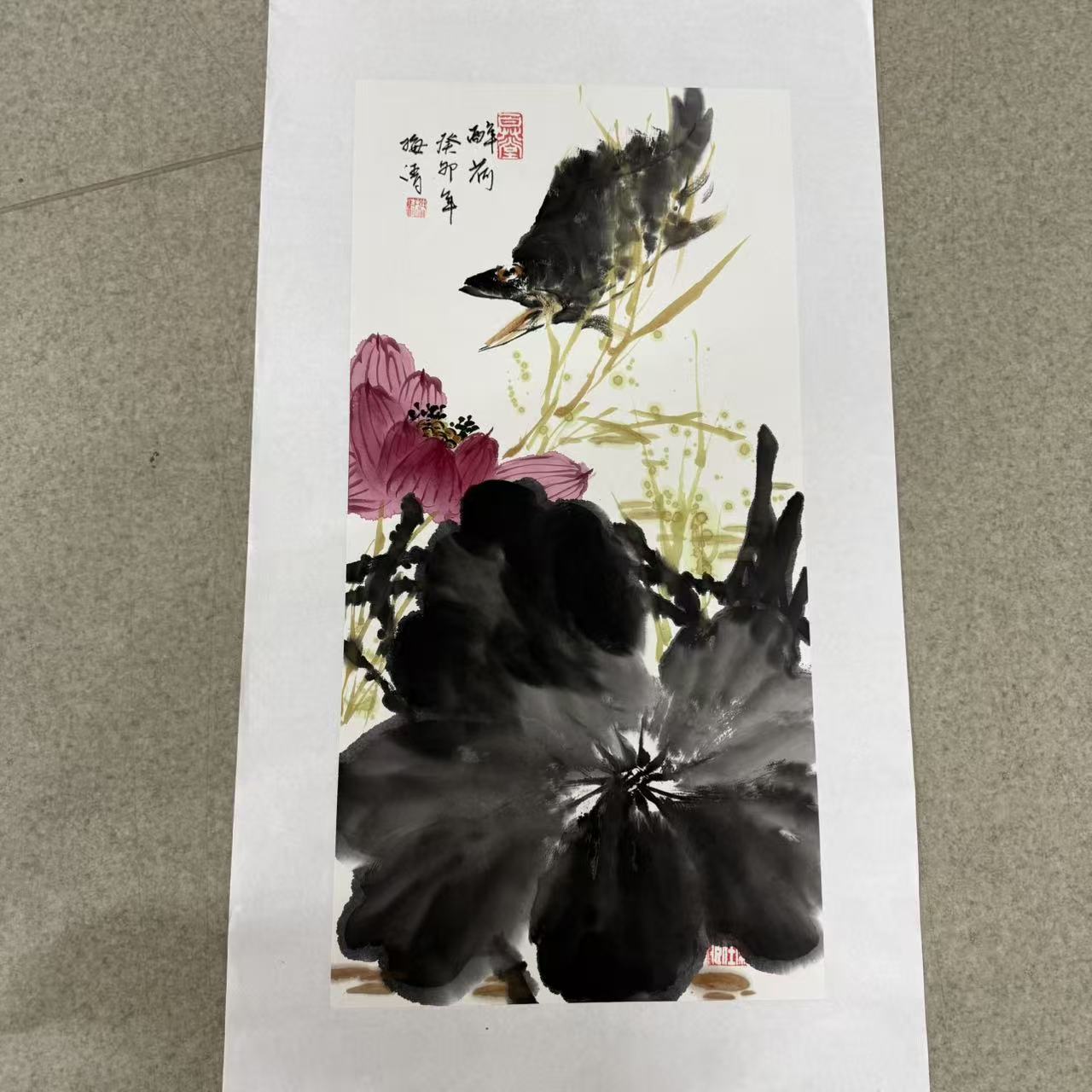 梅清绘画 2pc花鸟