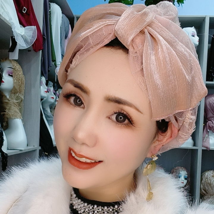 蝴蝶结挂件印度帽