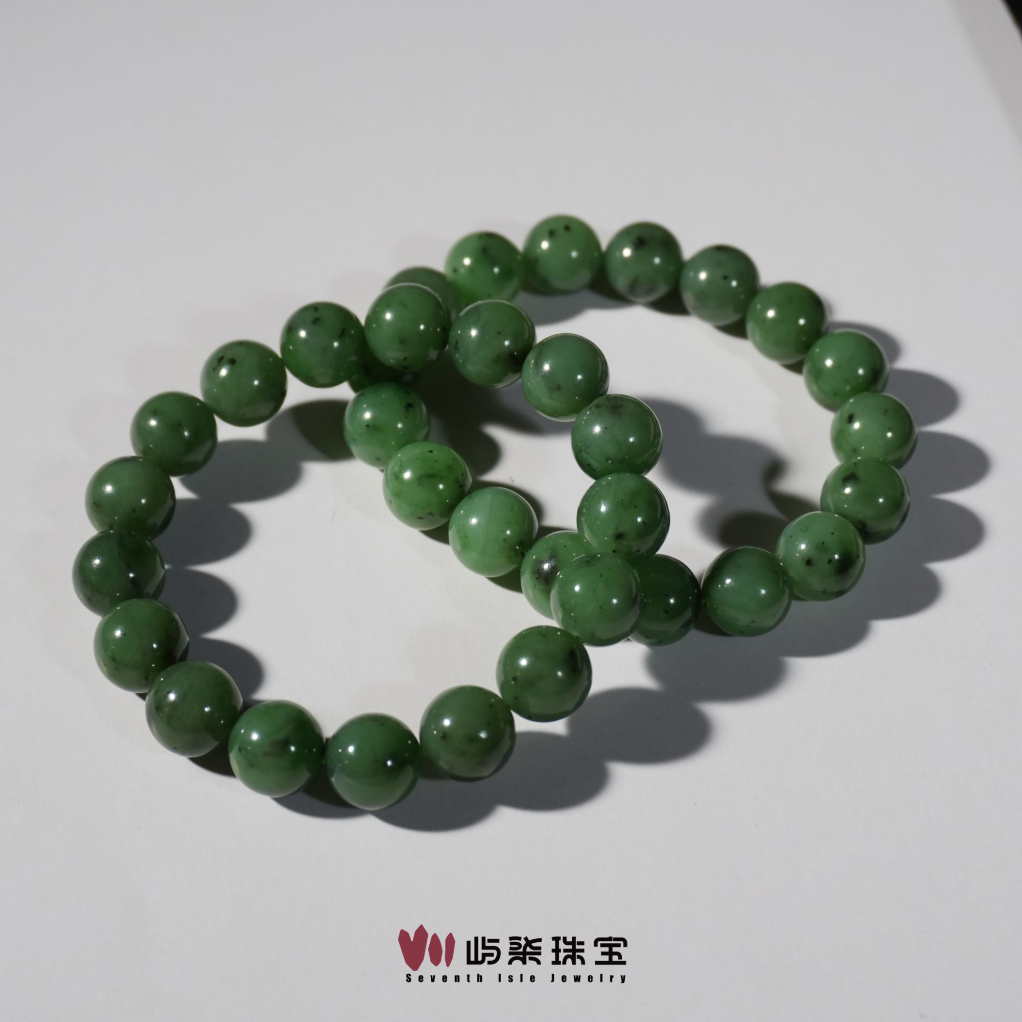 H408 和田玉未镶嵌 乌兰海二档约12mm圆珠素串多样性发一