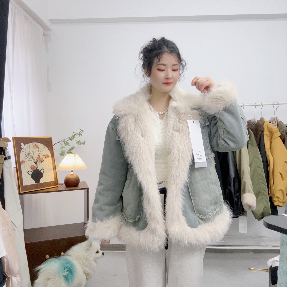 2025新牛仔棉服女保暖短款冬季加绒短外套气质轻奢女士秋冬网红