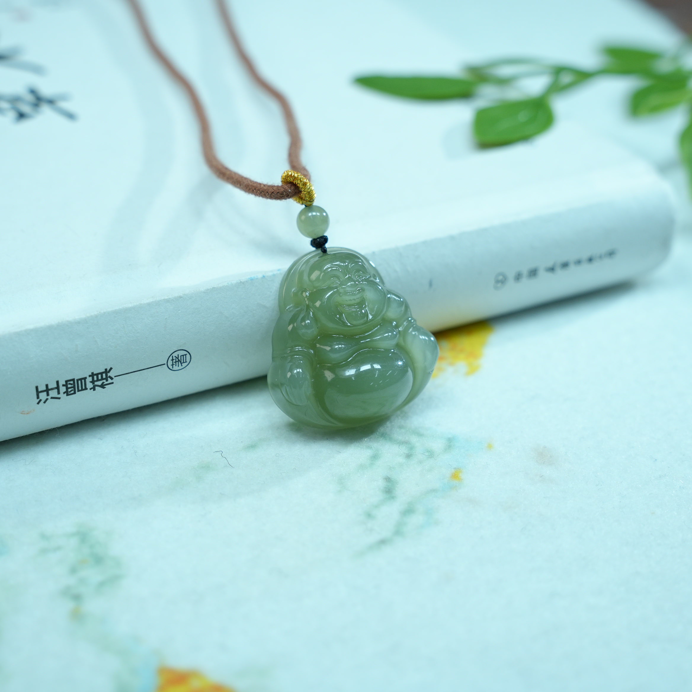【睿泽&小池专属】和田玉高冰晴佛公绑绳吊坠 29*29*11 KT0090101