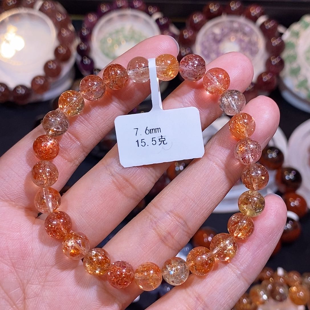 长石手链未镶嵌7.6mm左右