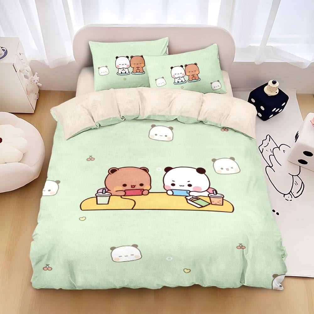 南通高端家纺一二布布牛奶绒被套加厚四件套卡通三件套秋冬床单床