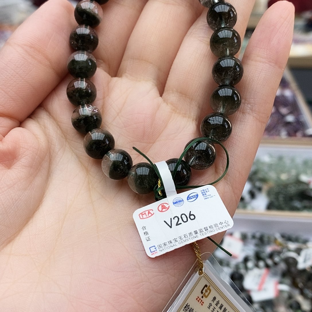 水晶手链未镶嵌V206绿幽灵