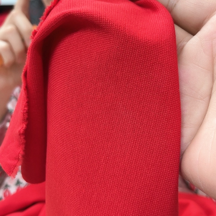 红色全棉罗拉布料50公分