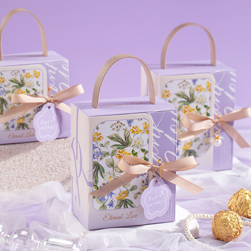 结婚喜糖盒新款含糖婚礼桌糖平板发货婚庆宾客回礼搭配好糖果