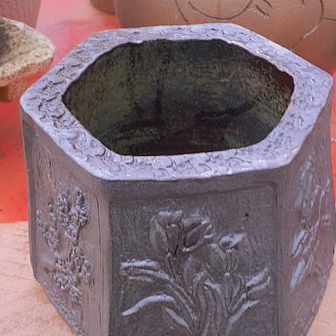 紫砂花盆口17高度14无孔宠