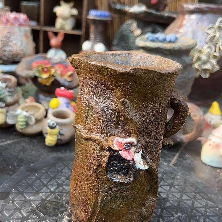 5福利手工粗陶高温花盆