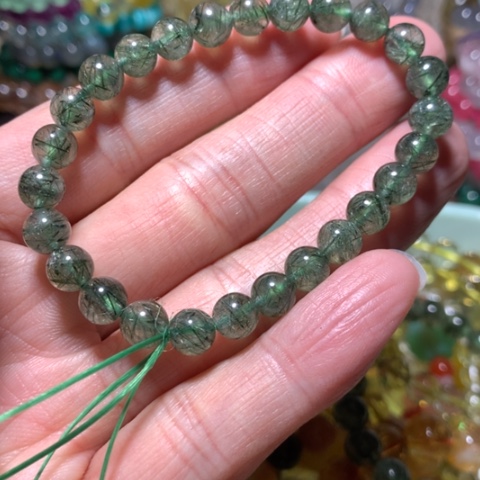 水晶手串未镶嵌7mm发晶手链