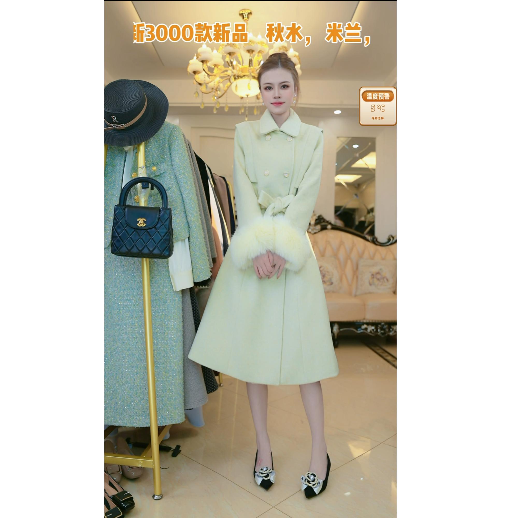 秋冬季毛呢大衣女装2025冬季新款长款外套高档时尚6402