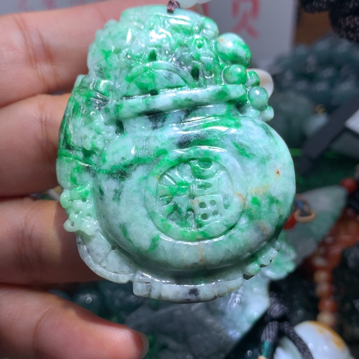 翡翠项链未镶嵌保真天然A货翡翠