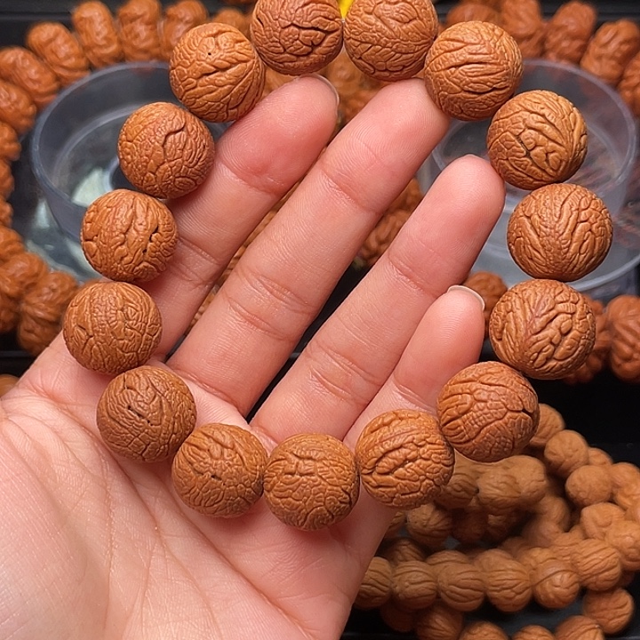 桃核手串金丝龙珠1.6