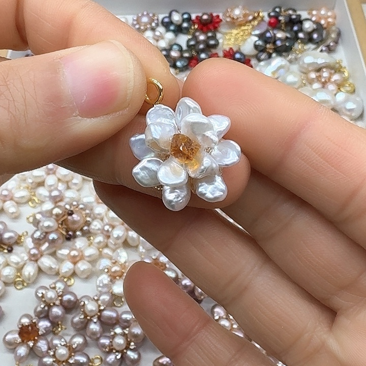 淡水珍珠颈饰银S925镶嵌