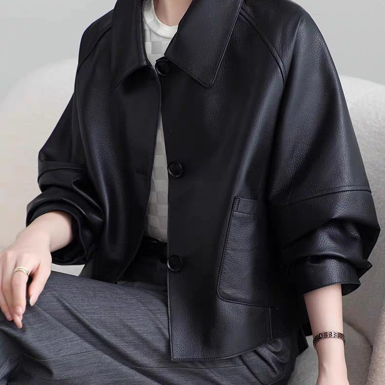 昭珺儿海宁绵羊皮时尚女装皮风衣中长款女外套绒内胆 （假一赔十）