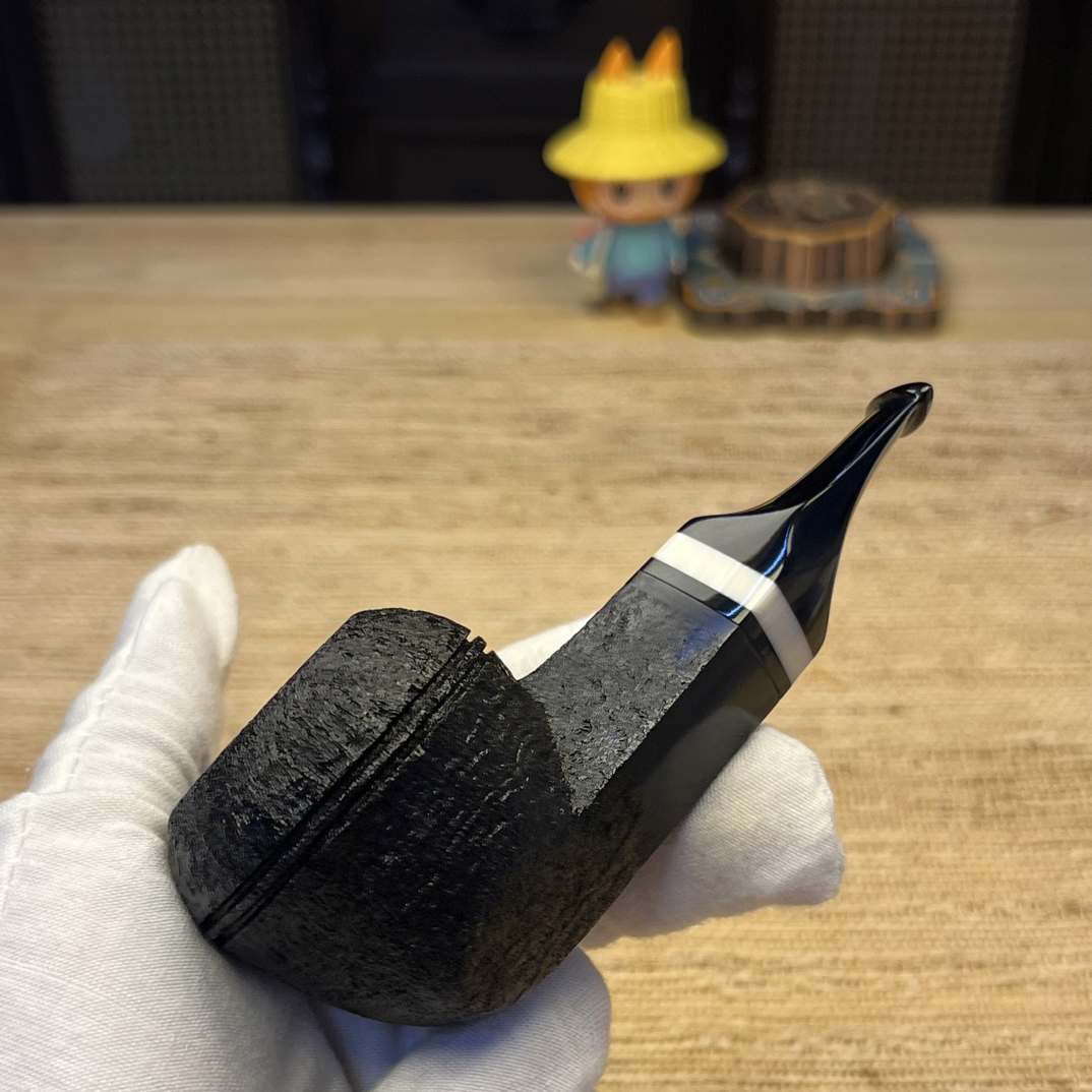经典陶式短牛头】国师海滨亲工石楠木手工烟斗