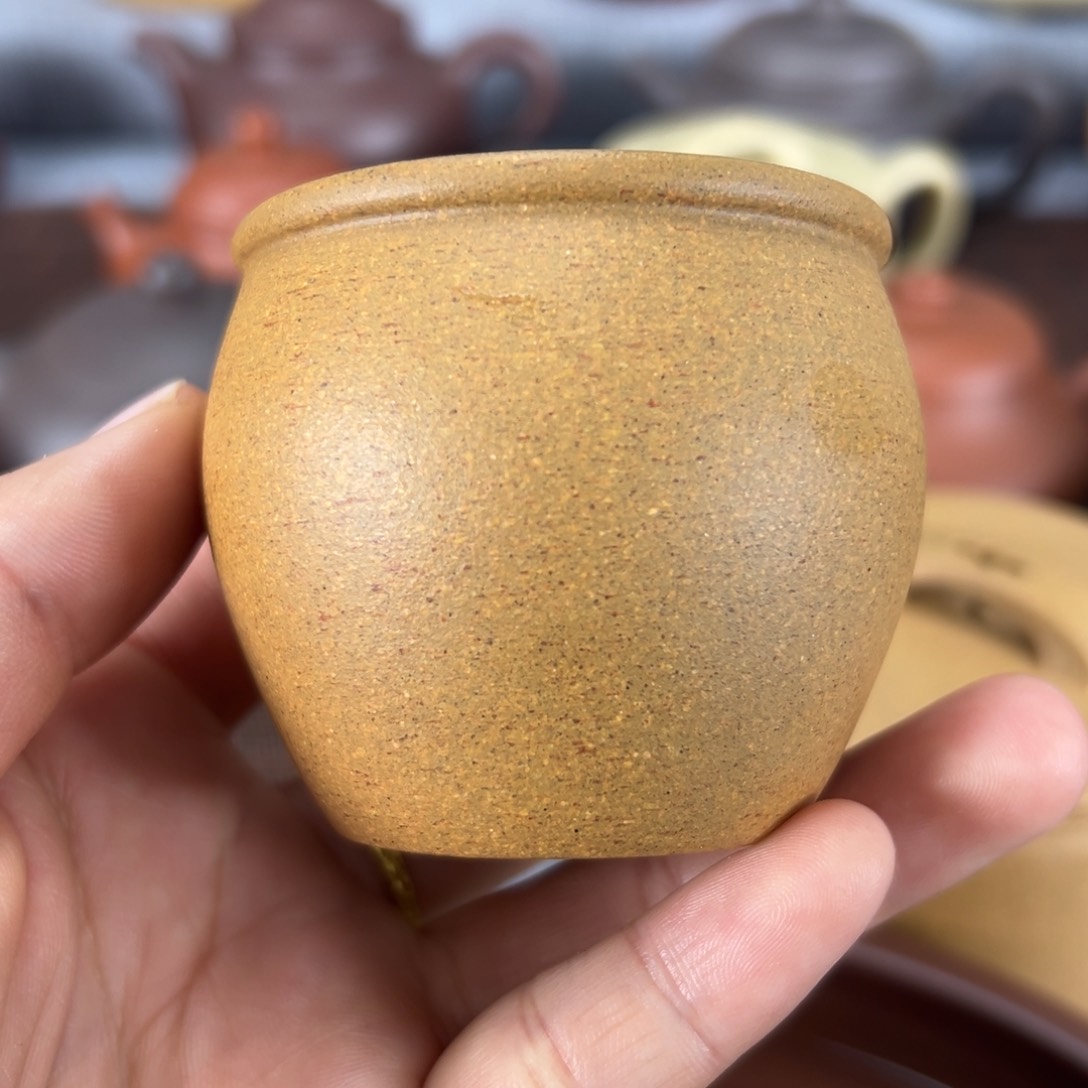 紫砂茶壶黄金段矿料杯
