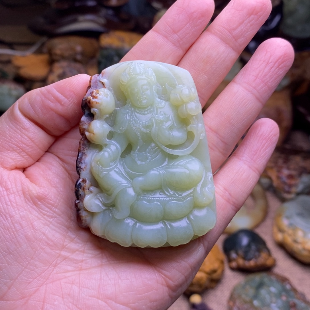 一***南岫岩河磨玉（透闪石质玉）未镶嵌挂件