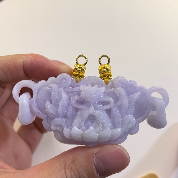 翡翠吊坠(赠链)未镶嵌代编织