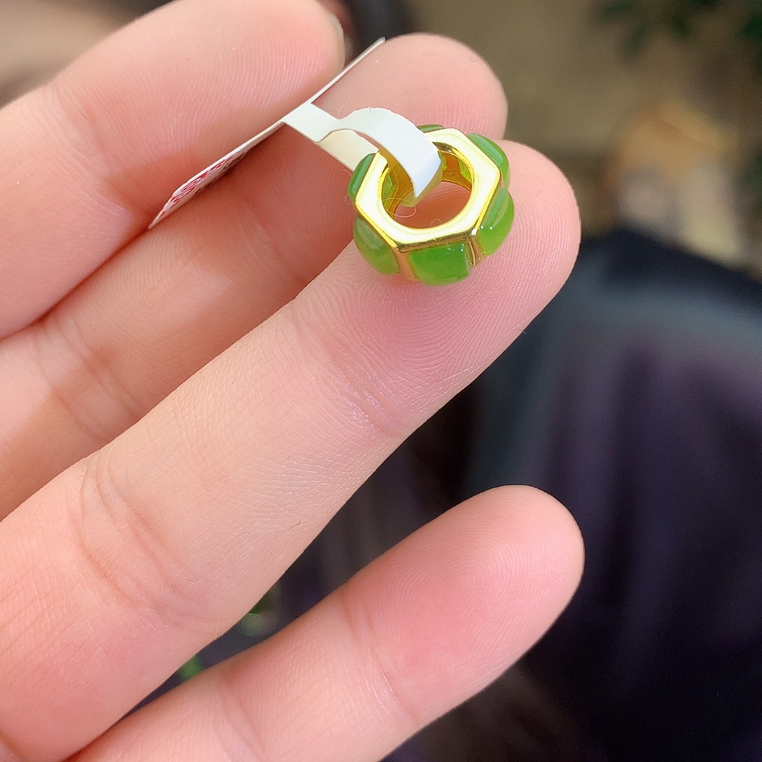 吊坠(不含链)银S925镶嵌和田玉（碧玉）吊坠