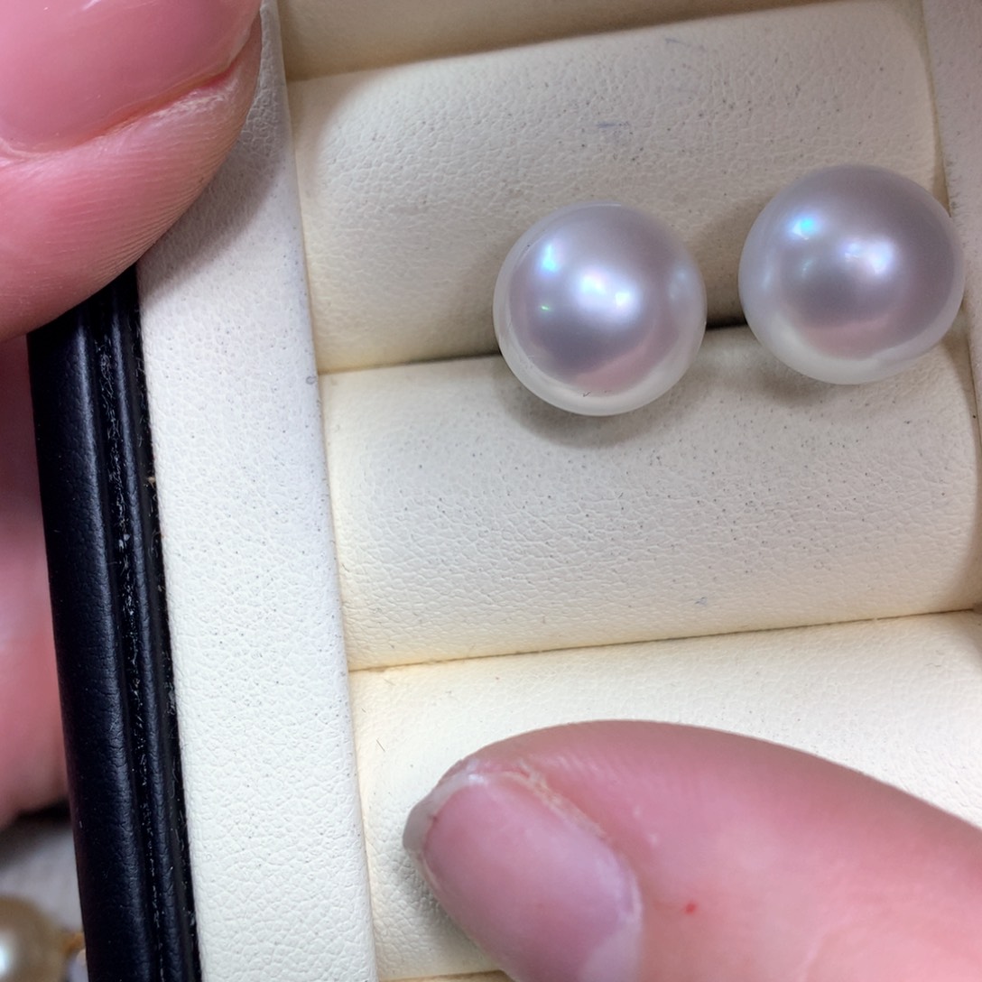 海水珍珠耳饰18K金镶嵌