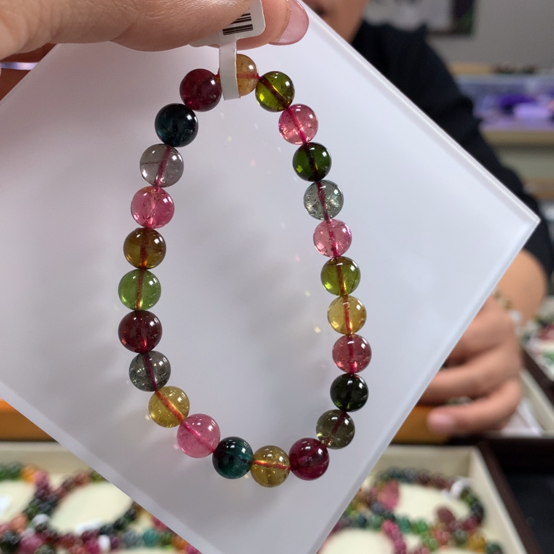 碧玺手链未镶嵌8毫米左右