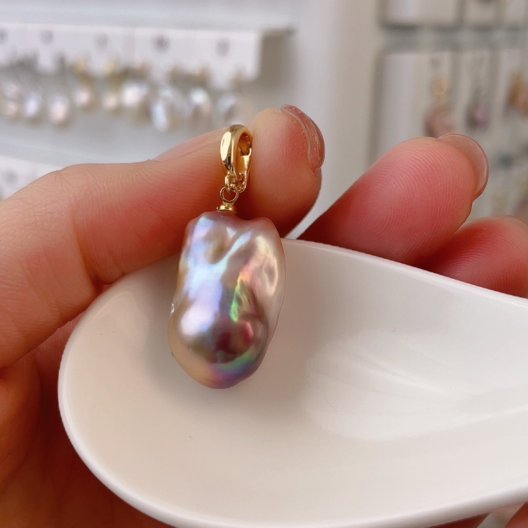 淡水珍珠颈饰银S925镶嵌