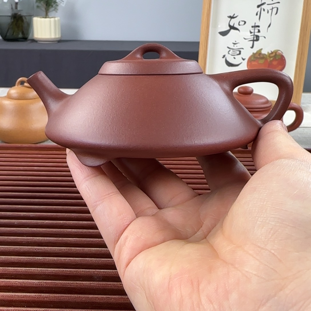紫砂茶壶合瓢底槽青半手160ml