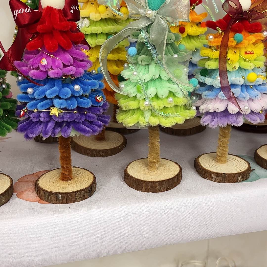 扭扭棒成品圣诞树