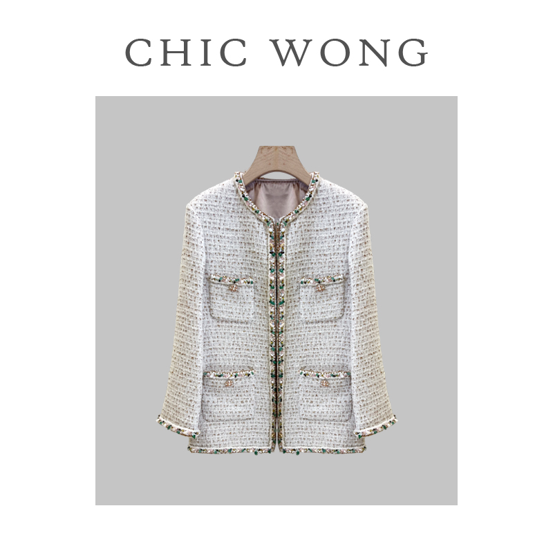 【钱老板专享】白金粗花呢小香外套YW3601161