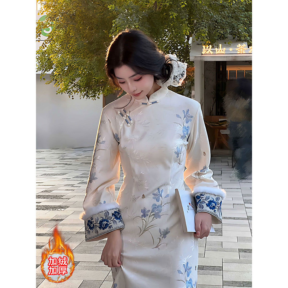 【垂南雪-加绒】潇夫人自制新中式改良日常旗袍女复古新款气质长裙