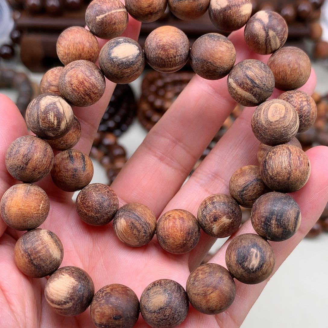 【闪购商品】贡木其他印贡红油虎珀虎皮1.2发其中一串