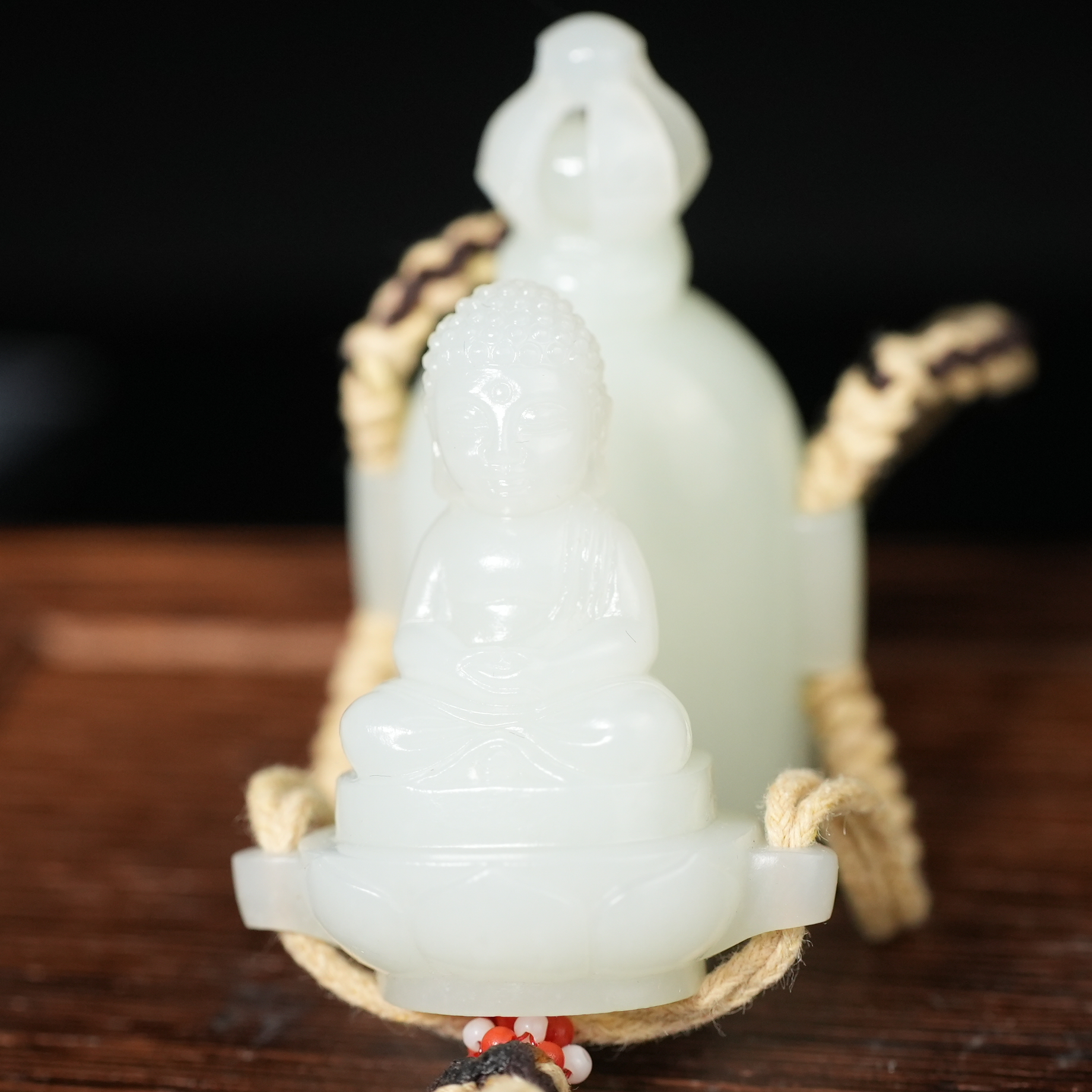 二十世纪和田玉心中有佛挂饰ZDW2505222005{华豫之门}