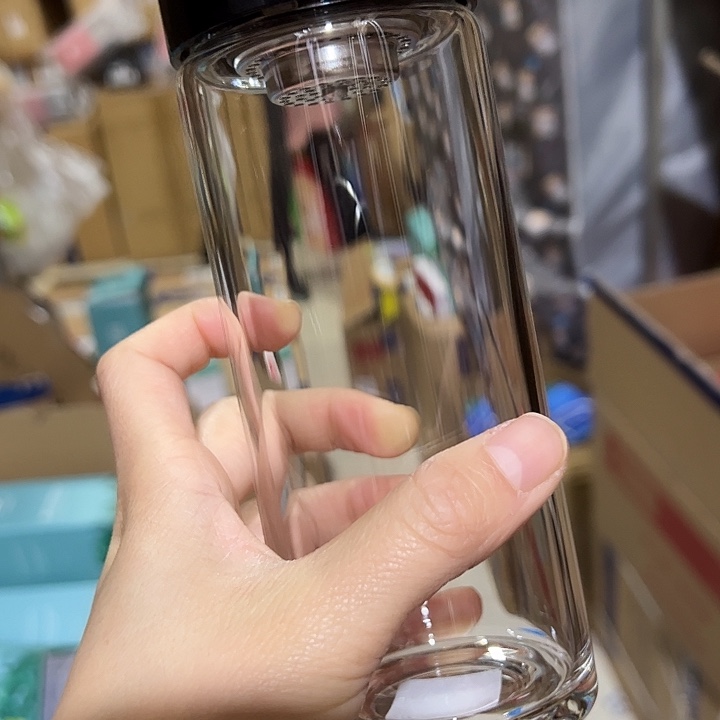 玻璃杯4104101200单层烫手玻璃杯400➕杯套