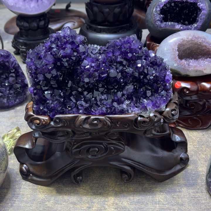 紫晶珠宝半成品未镶嵌摆件