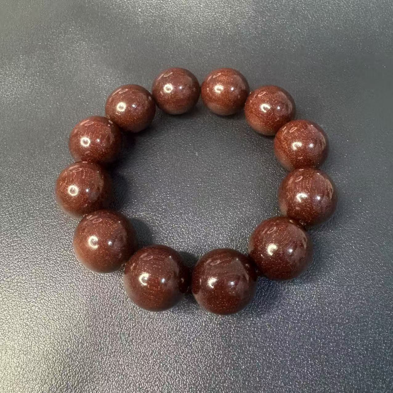 印度满天星万目精抛小叶紫檀2.0佛珠手串