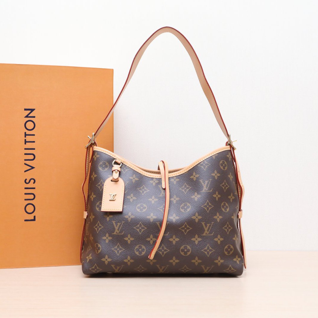95新 LouisVuitton/路易威登 小花双双 CARRYALL小号 配子袋 芯片